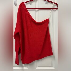 Lilly Pulitzer Red Off-the-Shoulder Sweater